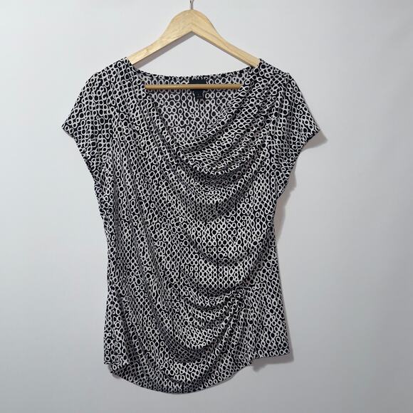 Worthington black & white blouse women’s size large - Picture 1 of 6